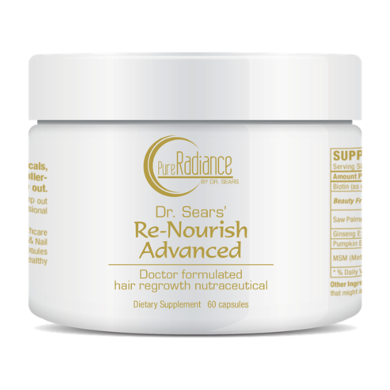 Re Nourish Advanced hair wellness supplement with biotin, saw palmetto and ginseng