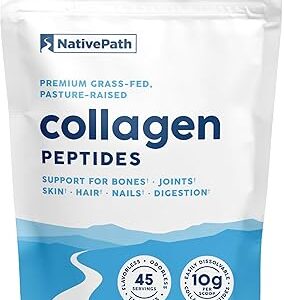 NativePath Collagen Peptides Protein - Hydrolyzed Type 1 & 3 Collagen Powder for Skin, Hair, Nails