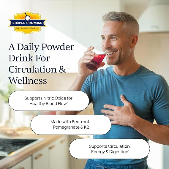 Simple Promise VenoPlus 8 - Nitric Oxide Supplements for Men and Women - Beet Juice Powder for Blood Circulation, Heart Health 5 Simple Promise VenoPlus 8 - Nitric Oxide Supplements for Men and Women - Beet Juice Powder for Blood Circulation, Heart Health - Image 5