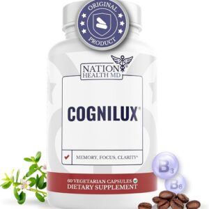 Cognilux - Brain Supplements for Memory and Focus - Nootropic Focus Supplement with Niacin, Vitamin B6, GABA and More - Memory Supplement for Brain, Brain Health