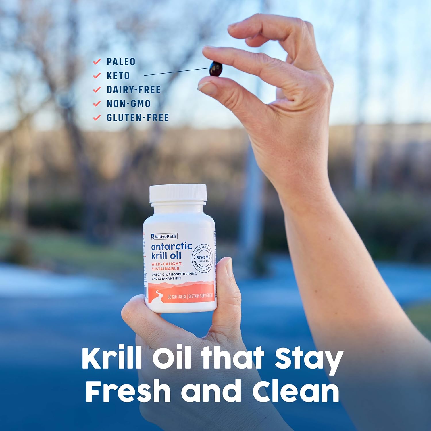 NativePath Wild-Caught Antarctic Krill Oil 500mg - Premium Astaxanthin 200mcg Phospholipid-Bound Omega-3 EPA DHA - Pure Formula GMP Certified 2 NativePath Wild-Caught Antarctic Krill Oil 500mg - Premium Astaxanthin 200mcg Phospholipid-Bound Omega-3 EPA DHA - Pure Formula GMP Certified - Image 2