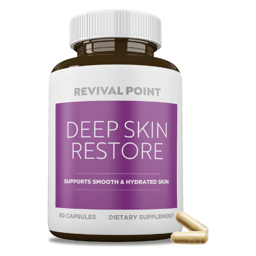 Deep Skin Restore- Advanced Dermal Repair Complex to Boost Firmness, Hydration, & Elasticity– Vegan Collagen Builder & Skin Supplement with 6 Clinically Proven Ingredients 1 Deep Skin Restore