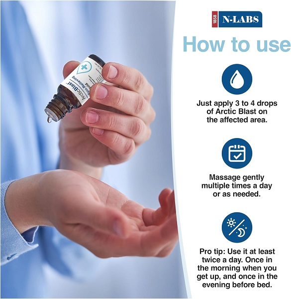 Arctic Blast Pain Relieving Liquid - Topical Pain Relief Rub