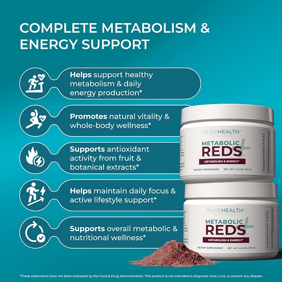 Purehealth Research - Metabolic Reds - Organic Superfood Powder Supplement 6 Purehealth Research - Metabolic Reds - Organic Superfood Powder Supplement - Image 6