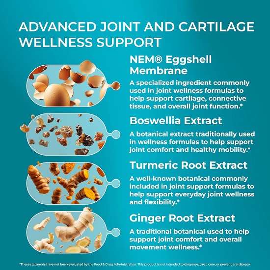 Purehealth Research - Joint Support NEM Eggshell Membrane with Boswellia Extract, Calcium & Turmeric 5 Purehealth Research - Joint Support NEM Eggshell Membrane with Boswellia Extract, Calcium & Turmeric - Image 5